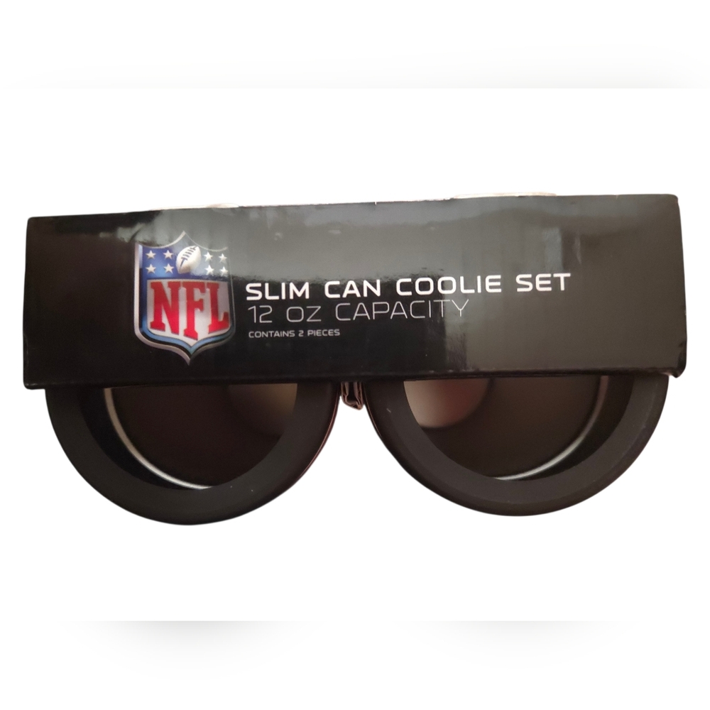 Atlanta Falcons - NEW Set of 2 Slim Can Coolie Set NFL 12oz Stainless Steel Logo - Picture 2 of 4